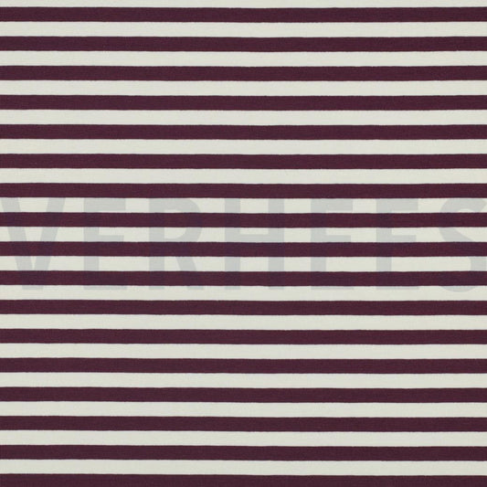 Yarn dyed French Terry Stripes - Aubergine
