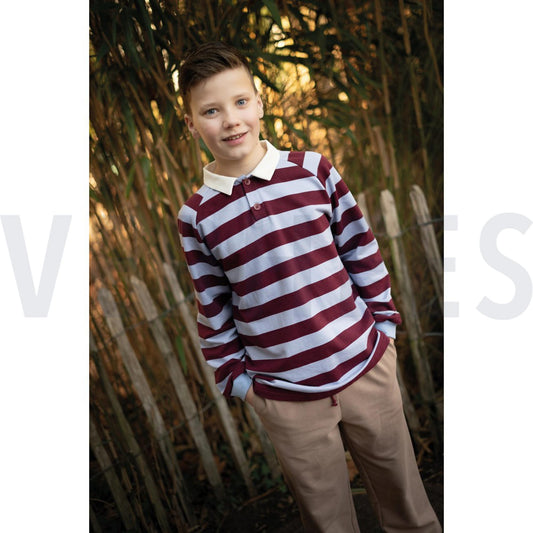 Soft Sweat Stripes Burgundy