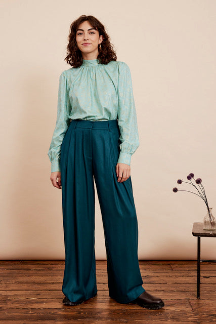 Teal Viscose Twill Deadstock