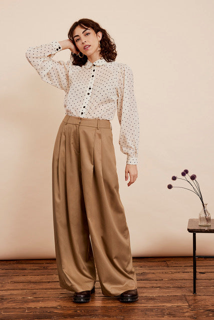 Desert Sand Viscose Twill Deadstock