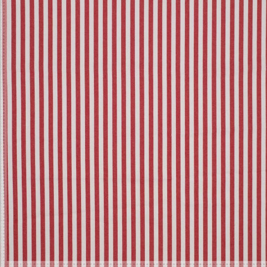 Red 1cm Striped Denim