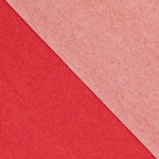 Red denim