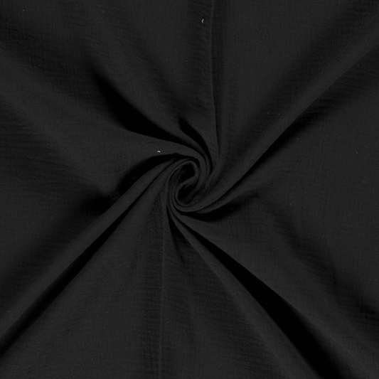 Black Double Gauze from Sakata by Modelo Fabrics