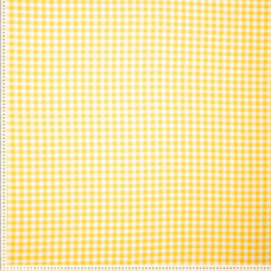 Yellow yarn dyed gingham