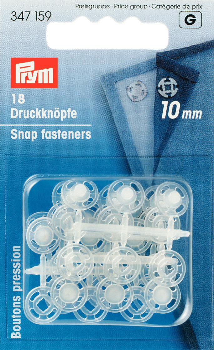 P347159 Sew-on snap fasteners transparent round 10mm