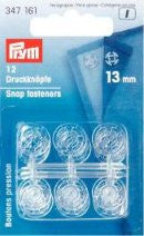 P347161 Sew-on snap fasteners transparent round 13mm
