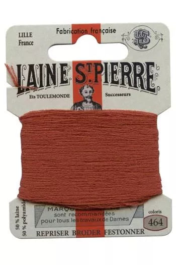 Laine St. Pierre darning wool card no. 464 - rust