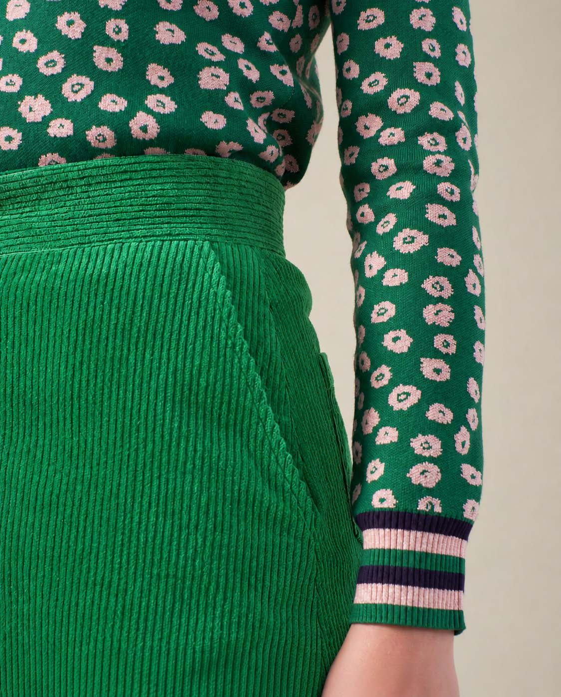 Jumbo Cord Emerald Green