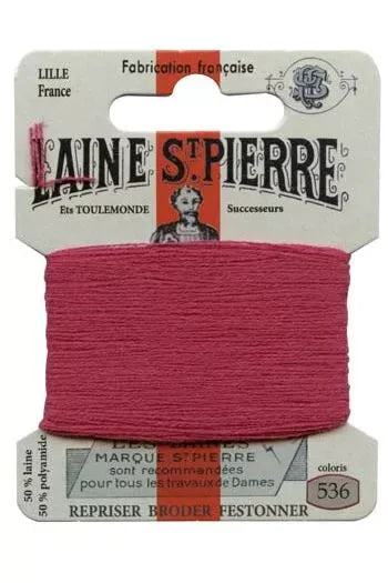 Laine St. Pierre darning wool card no. 536 - redcurrant