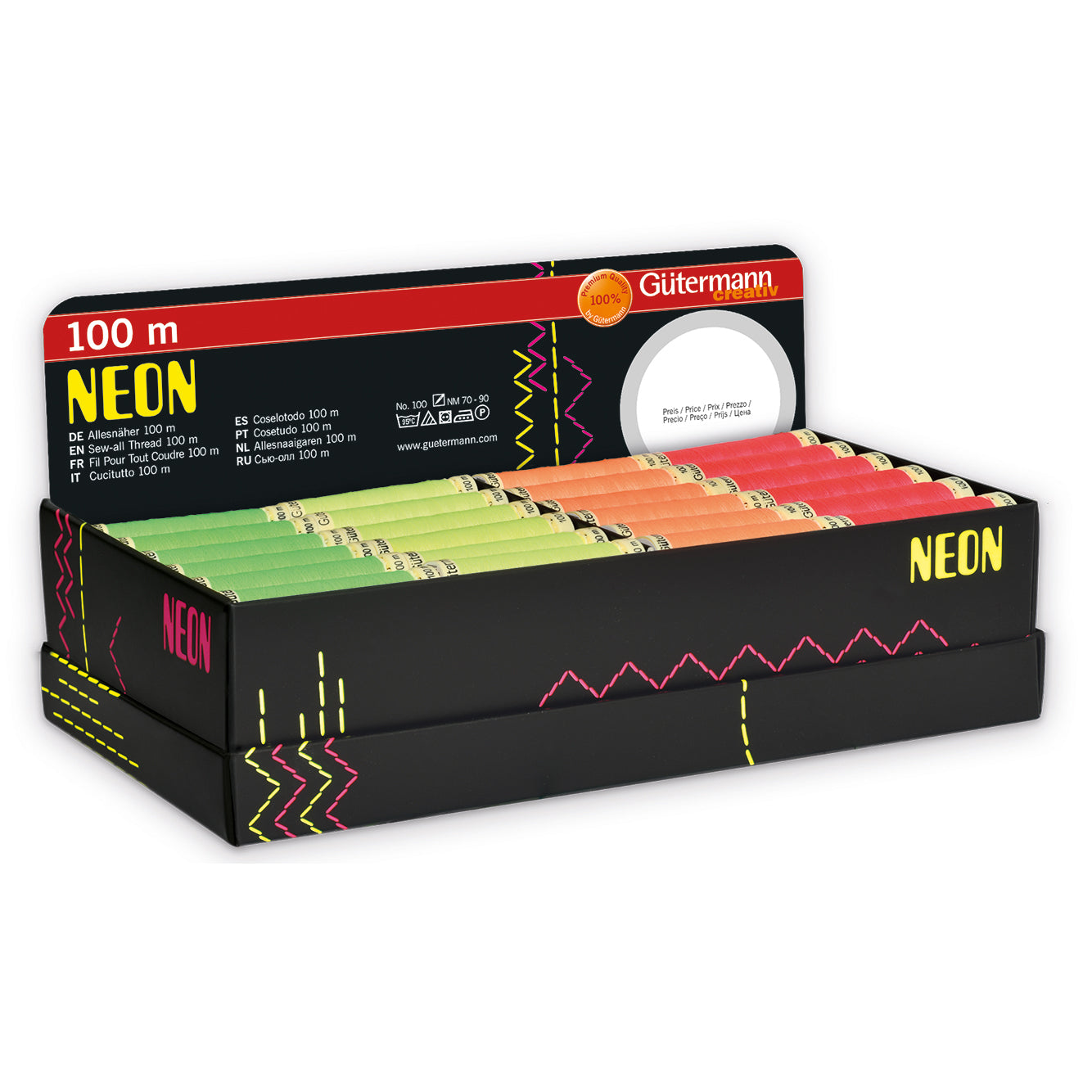 Gutermann neon thread 100m pink