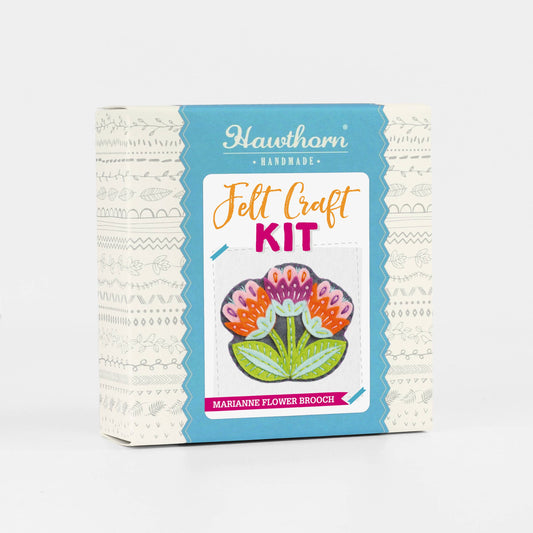 Marianne Flower Felt Craft Brooch Kit | Beginner Craft Kit