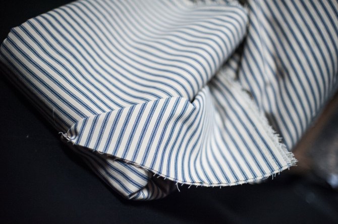 Merchant and Mills - TICKING BLUE EXTRA WIDE COTTON
