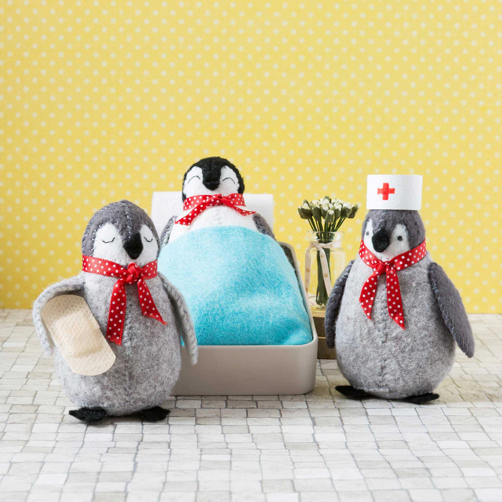 Corinne Lapierre Greetings Card Get Well Soon Penguins