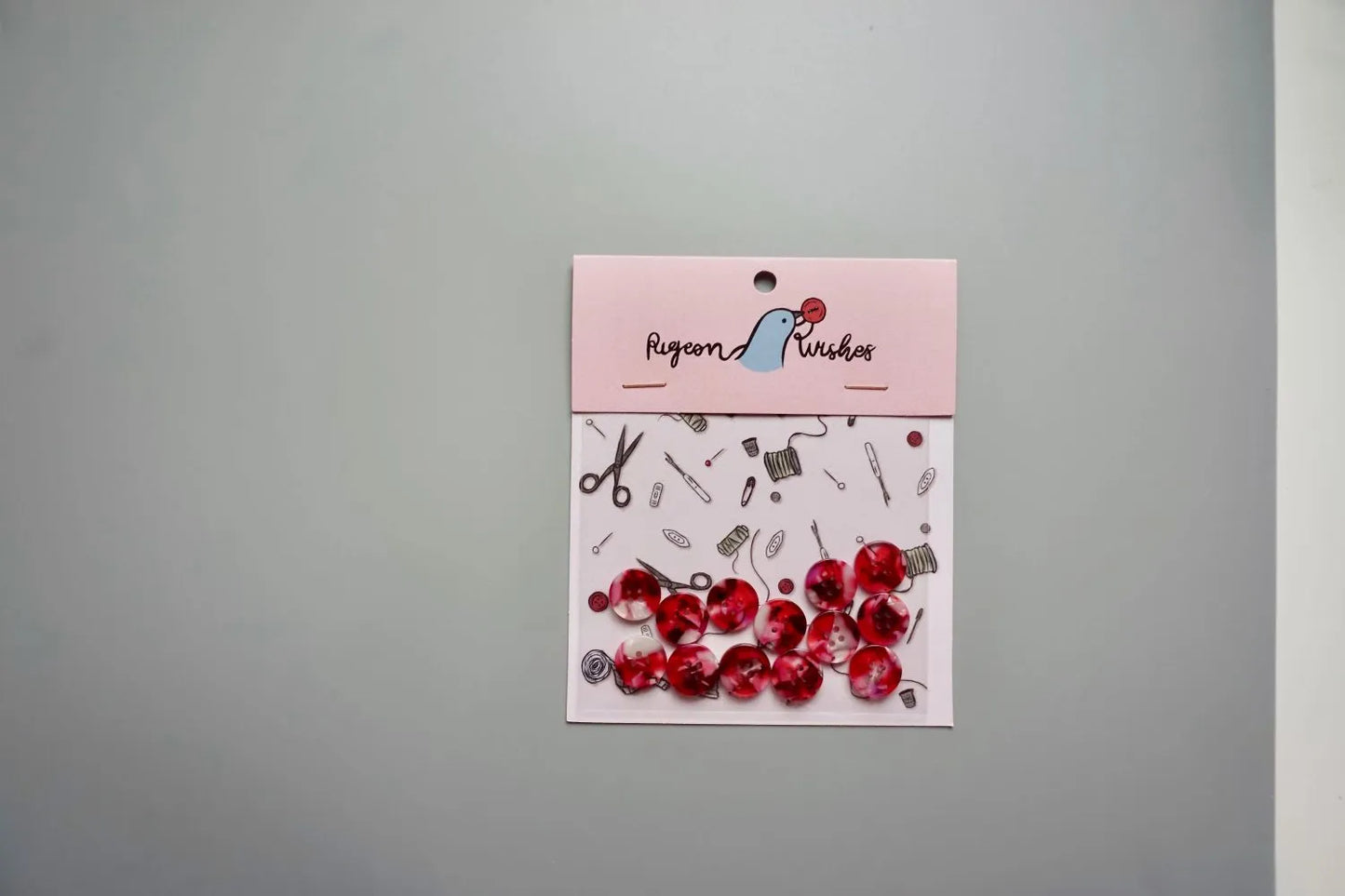 Cherry Bomb BUTTON SET (15MM SHIRTING SIZE)