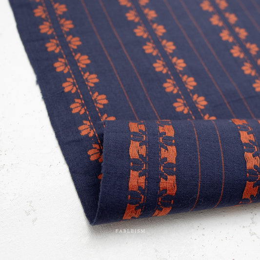 Navy Spice Deco Stripe from Fine & Dandy