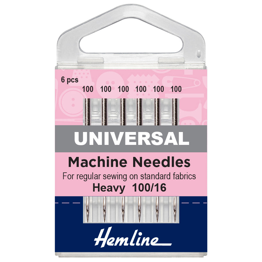 Everyday Essentials: Sewing Machine Needles – Universal: Heavy 100(16), 6 Pieces