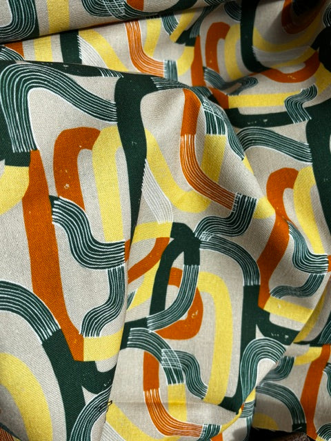 Geometric Dream Linen blend
