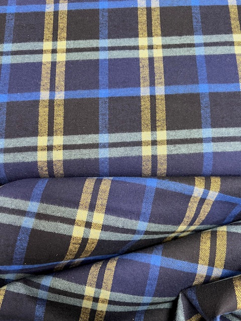 Sevenberry Highland Flannel Blue/Yellow/Green check