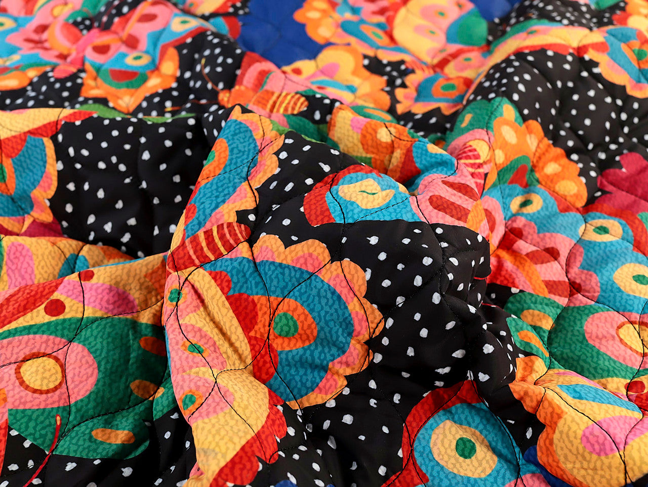 Fabric Godmother - Papillon Quilted Puffer - Black