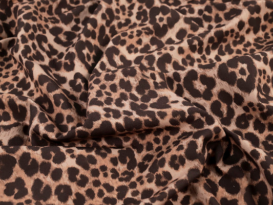 Fabric Godmother - Ace Animal Print Cotton Poplin - Brown