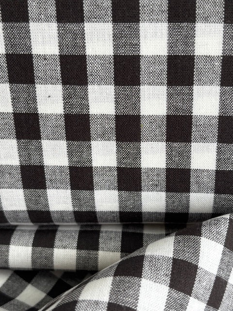 Black / White Yarn Dyed Large Gingham Check from Kobenz by Modelo Fabrics