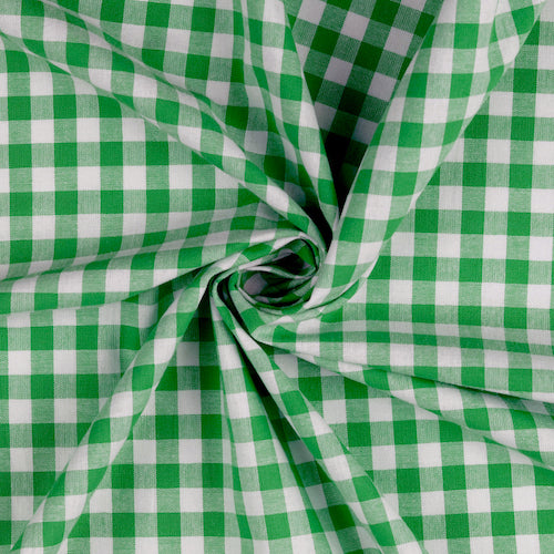 Emerald/white Yarn Dyed Large Gingham Check from Kobenz by Modelo Fabrics