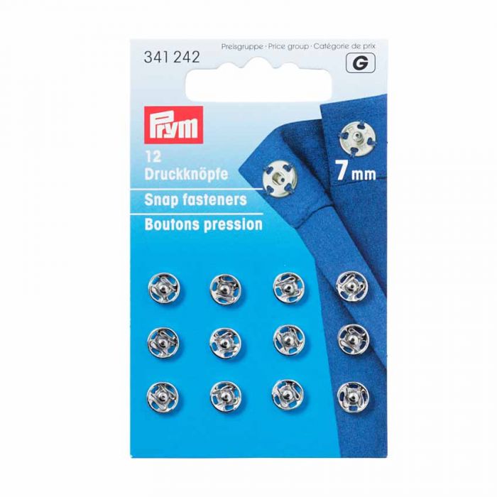 P341242 Snap fasteners 7mm silver