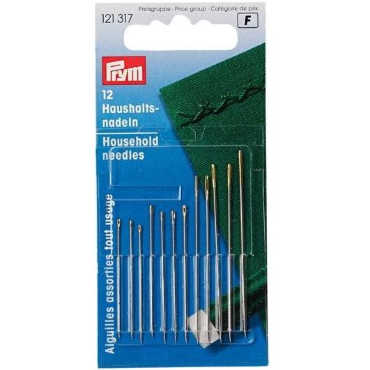 P121317 Household needles asstd with gold eye x 12pc