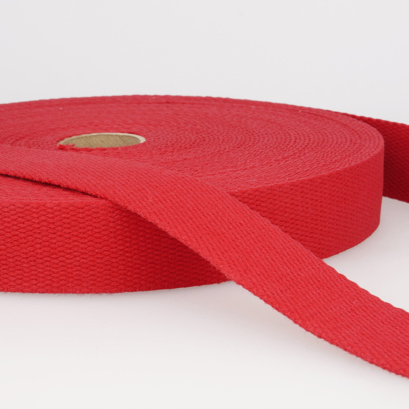 Cotton heavy webbing 25mm - red