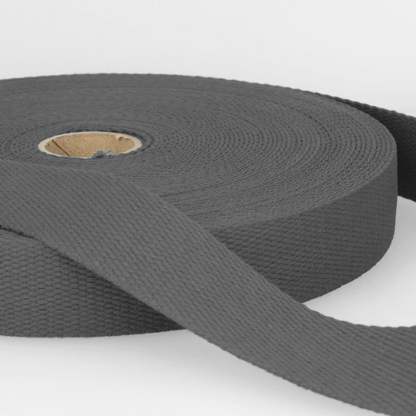 Cotton heavy webbing 25mm - dark grey