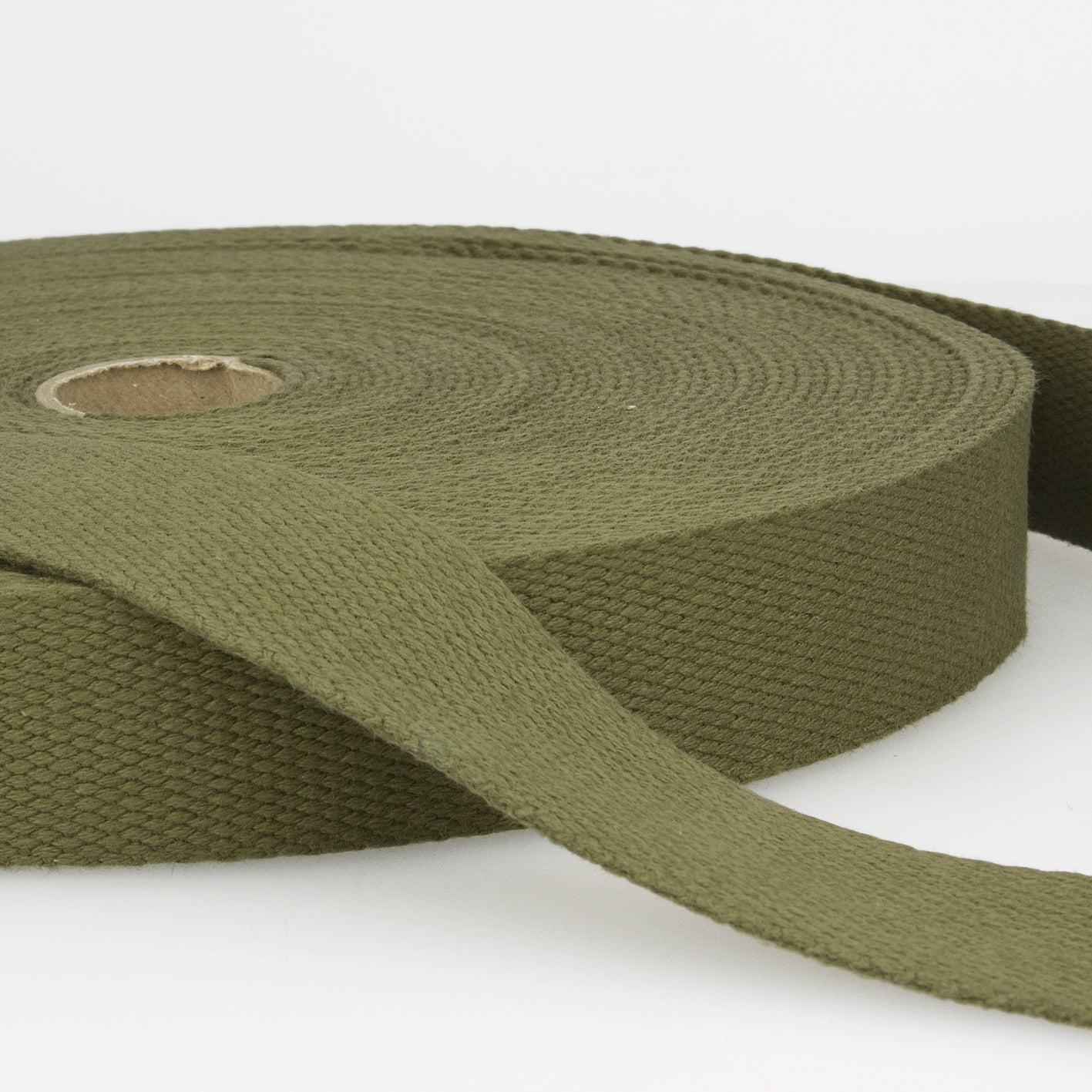 Cotton heavy webbing 25mm - khaki
