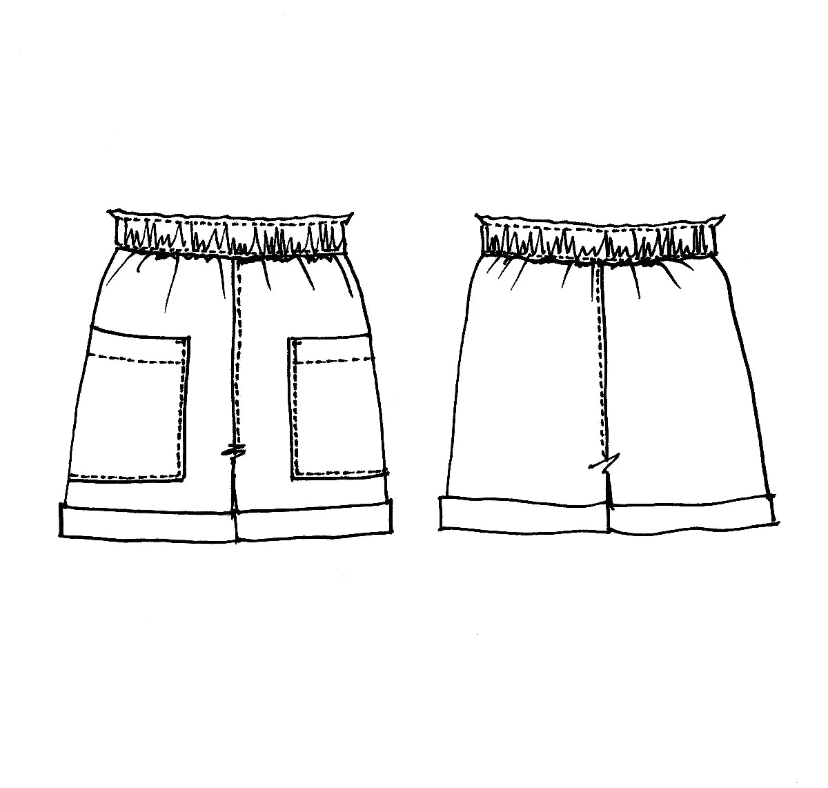 Sonia shorts Pattern