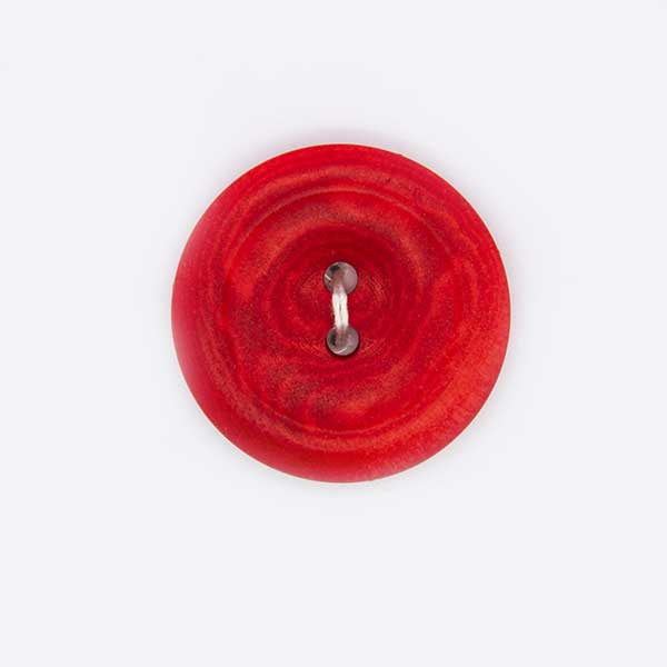 2-Hole Natural Nut Buttons – Red SIZE 18