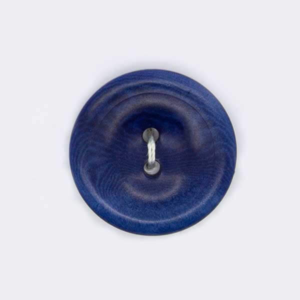 2-Hole Natural Nut Buttons – Dark Blue SIZE 18