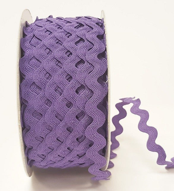 Large Ric Rac Purple 13mm