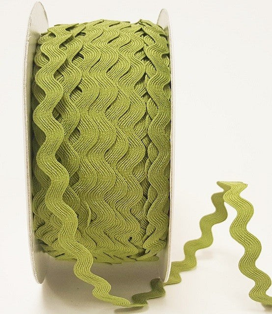 Large Ric Rac Sage 13mm