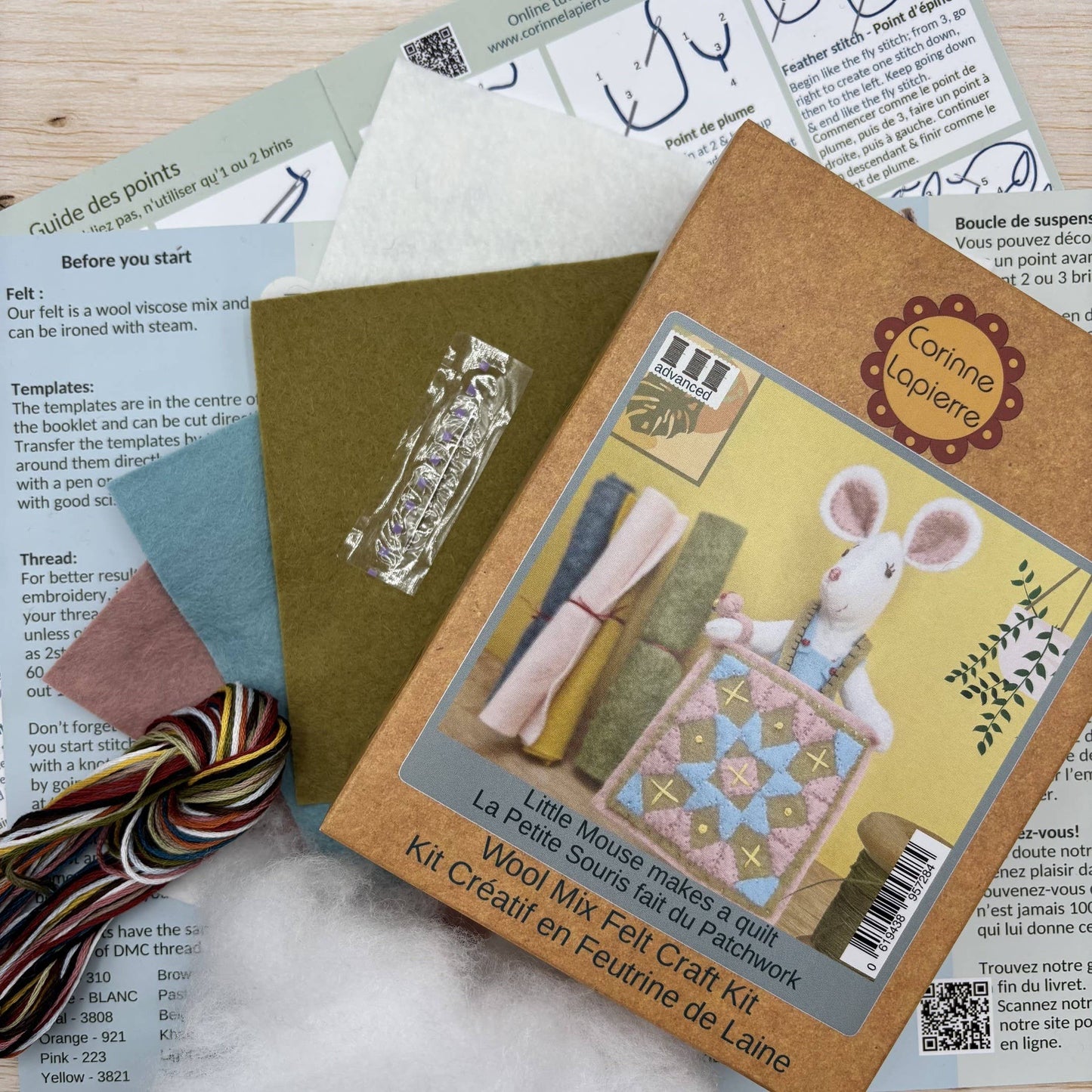 Little Mouse Makes a Quilt Felt Craft Mini Kit
