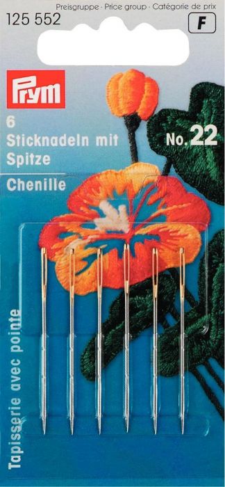 P125552 Chenille needles with with sharp point no.22