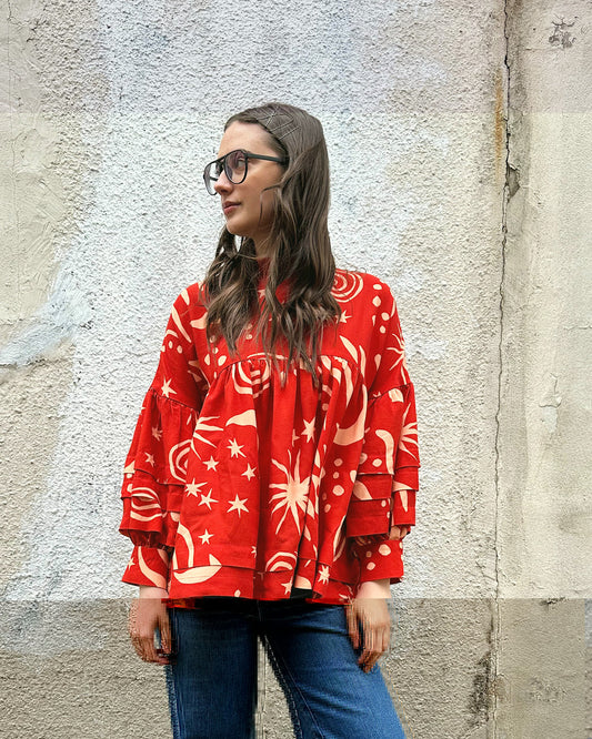 Marisol Viscose & Linen - Rust