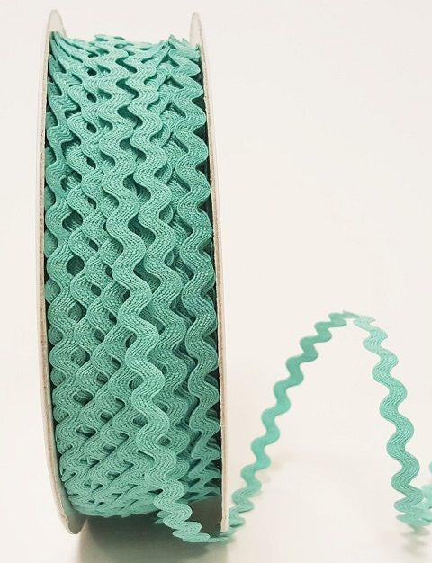 Large Ric Rac Sea Green 13mm