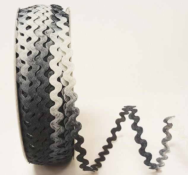 Grey Ombre 7mm Ric Rac