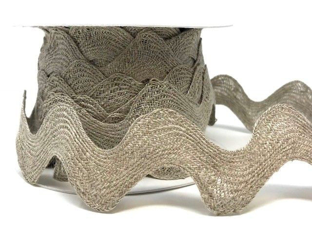 Jumbo Ric Rac Natural Linen 41mm