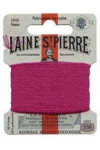 Laine St. Pierre darning wool card no. 538 - fuchsia