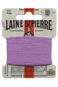 Laine St. Pierre Darning Wool card no. 605 - Mauve