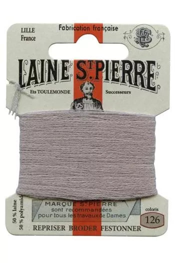 Laine St. Pierre darning wool card no. 126 - dust
