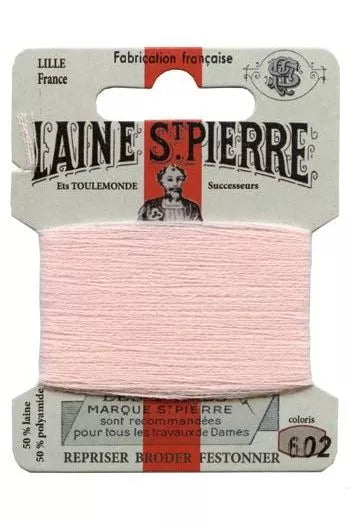 Laine St. Pierre darning wool card no. 602 - baby pink