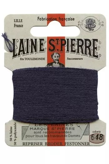 Laine St. Pierre darning wool card no. 648 - navy