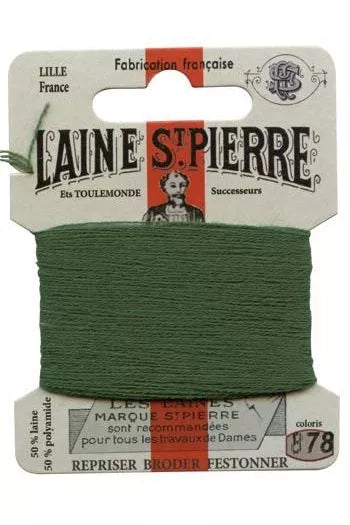 Laine St. Pierre darning wool card no. 878 - forest