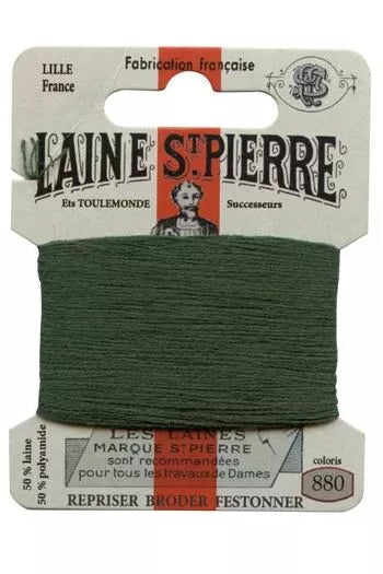Laine St. Pierre darning wool card no. 880 - cactus