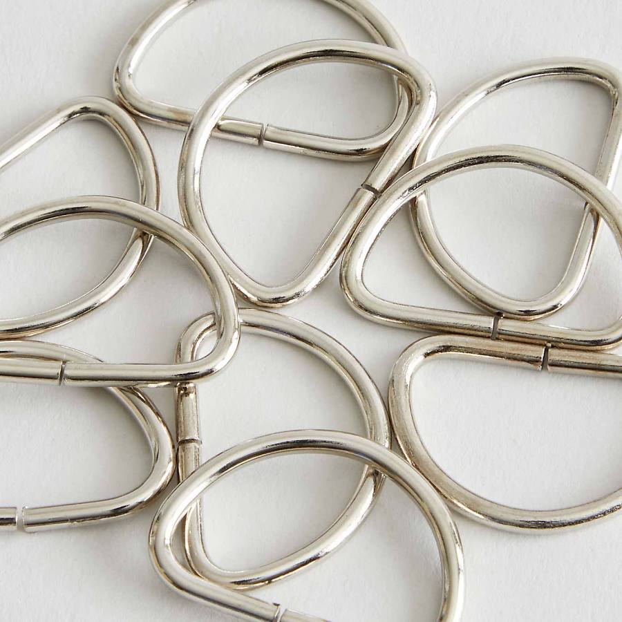 Metal D-rings 40mm